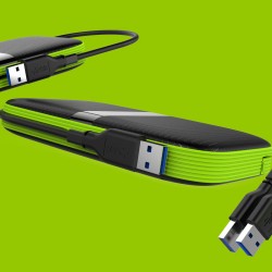 SILICON POWER εξωτερικός HDD Armor A60, 2TB, USB 3.2, πράσινος