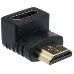 POWERTECH αντάπτορας HDMI CAB-H034, γωνιακός 90°, μαύρος