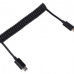 POWERTECH καλώδιο Micro USB σε USB Mini CAB-U124, σπιράλ, 1m, μαύρο