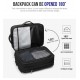 ARCTIC HUNTER τσάντα πλάτης B00345 με θήκη laptop 15.6", USB, 19-32L, μαύρη