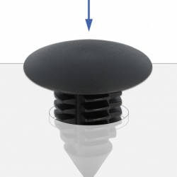 DELOCK Πλαστική τάπα 60187 για κάλυψη οπών, 15x14.5mm, μαύρη, 10τμχ
