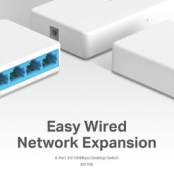 MERCUSYS Desktop Switch MS108, 8x 10/100 Mbps, Ver. 2