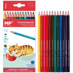 MP χρωματιστές ξυλομπογιές PP802, 12τμχ