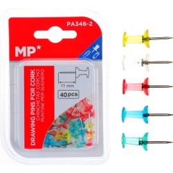 MP χρωματιστές πινέζες για πίνακα PA346-2, 11mm, 40τμχ