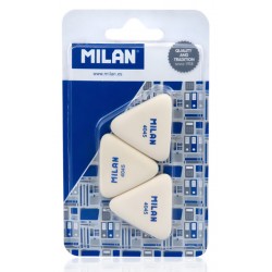 MILAN γόμα 445 BMM10099MP, τρίγωνη 40 x 40 x40 x 6mm, σετ 3τμχ