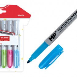 MP σετ μαρκαδόρων για ρούχα PE474, 2mm, 6 χρώματα