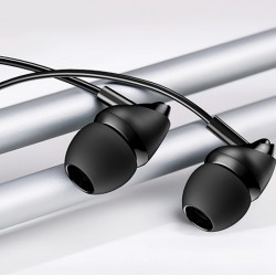 USAMS earphones με μικρόφωνο EP-39, 3.5mm σύνδεση, Φ10mm, 1.2m, μαύρα