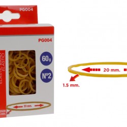 MP λαστιχάκια συσκευασίας PG004 σε κουτί, No2, 1.5x20mm, 60g