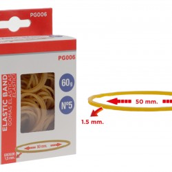 MP λαστιχάκια συσκευασίας PG006 σε κουτί, No5, 1.5x50mm, 60g