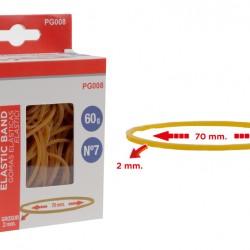 MP λαστιχάκια συσκευασίας PG008 σε κουτί, No7, 2x70mm, 60g