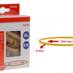 MP λαστιχάκια συσκευασίας PG015 σε κουτί, No20, 5x200mm, 60g