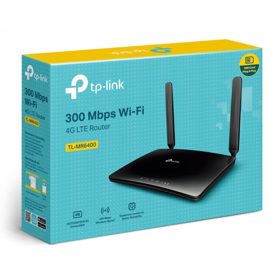 TP-LINK router TL-MR6400, 4G LTE, WiFi 300Mbps, V7.20