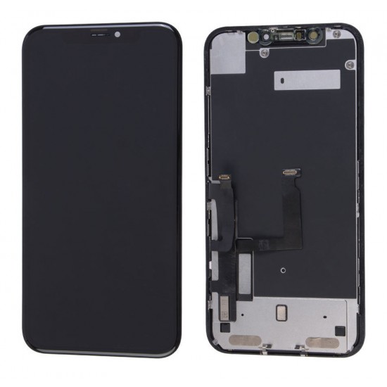 TW INCELL LCD ILCD-017 για iPhone ΧR, camera-sensor ring, earmesh, μαύρη