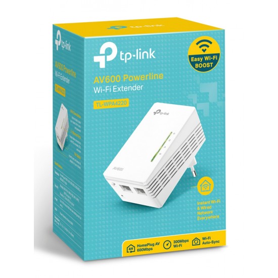 TP-LINK Wi-Fi Powerline Extender, AV600 300Mbps, Ver. 4.0