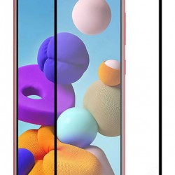 POWERTECH Tempered Glass 5D, full glue, για Samsung A21s & A21, μαύρο