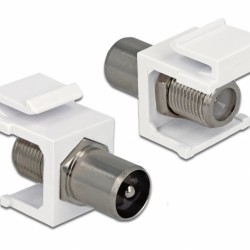 POWERTECH adapter καλωδίου κεραίας TV CAB-N155 για patch panel, λευκό