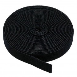 POWERTECH ταινία τύπου velcro TIES-003, πολλαπλών χρήσεων, 20mm, 3m, μαύρη
