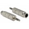 DELOCK αντάπτορας από 3.5mm σε 6.3mm 65548, μεταλλικός, ασημί