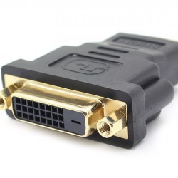 POWERTECH αντάπτορας HDMI αρσενικό σε DVI 24+1 θηλυκό CAB-H028, μαύρος