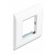 DELOCK module βάση πρίζας με frame Easy 45 81300, 80x80mm, λευκό