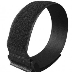 POWERTECH ιμάντας τύπου velcro TIES-026, 45x2cm, μαύρος, 10τμχ