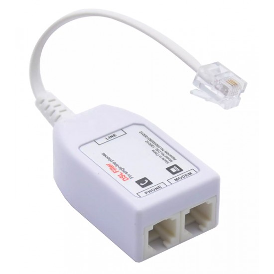 POWERTECH VDSL Splitter με φίλτρο ADSL-06, RJ11, λευκό