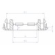 DELOCK module βάση πρίζας Easy 45 81316, 130 x 80 mm, λευκό