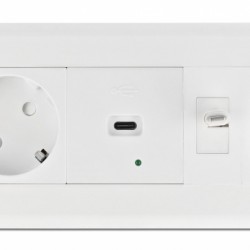 DELOCK module βάση πρίζας Easy 45 81317, 175x80mm, λευκό