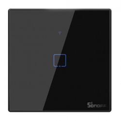 SONOFF smart διακόπτης ΤΧ-T3EU1C, αφής, Wi-Fi, μονός, μαύρος