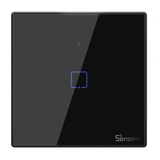 SONOFF smart διακόπτης ΤΧ-T3EU1C, αφής, Wi-Fi, μονός, μαύρος
