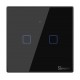 SONOFF smart διακόπτης ΤΧ-T3EU2C, αφής, Wi-Fi, διπλός, μαύρος