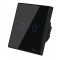 SONOFF smart διακόπτης ΤΧ-T3EU2C, αφής, Wi-Fi, διπλός, μαύρος