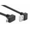 POWERTECH καλώδιο USB σε USB Micro CAB-U136, 90°, Easy USB, 0.5m, μαύρο