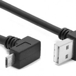 POWERTECH καλώδιο USB σε USB Micro CAB-U137, 90°, Easy USB, 1m, μαύρο
