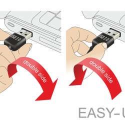 POWERTECH καλώδιο USB σε USB Micro CAB-U137, 90°, Easy USB, 1m, μαύρο