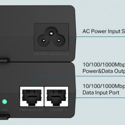 TP-LINK Gibagit PoE+ Injector TL-POE160S, 802.3af/at