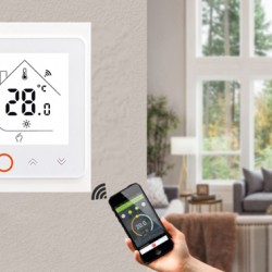 Smart θερμοστάτης πετρελαίου BHT-002-GBLW, WiFi, χωνευτός, λευκός