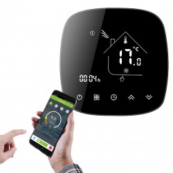 Smart θερμοστάτης αερίου BHT-001-GCLW, WiFi, χωνευτός, μαύρος