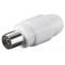 GOOBAY βύσμα coaxial 11501, θηλυκό, λευκό, 10τμχ