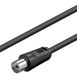 GOOBAY καλώδιο κεραίας αρσενικό σε θηλυκό 11563, <70dB, CCS, 7.5m, μαύρο