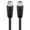 GOOBAY καλώδιο κεραίας αρσενικό σε θηλυκό 11563, <70dB, CCS, 7.5m, μαύρο