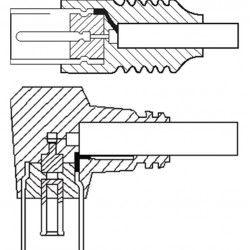 GOOBAY καλώδιο κεραίας αρσενικό σε θηλυκό 11714, γωνιακό, 5m, λευκό