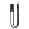GOOBAY καλώδιο ήχου 3.5mm 50464, αρσενικό σε 2x θηλυκά, 0.2m, μαύρο