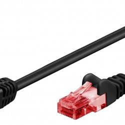 GOOBAY καλώδιο δικτύου 51515, CAT 6 U/UTP, γωνιακό, CCA, 1m, μαύρο