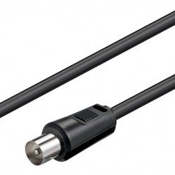 GOOBAY καλώδιο κεραίας αρσενικό 68146, <70dB, CCS, 1.5m, μαύρο