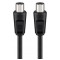 GOOBAY καλώδιο κεραίας αρσενικό 68146, <70dB, CCS, 1.5m, μαύρο