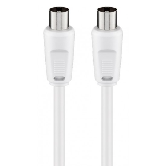 GOOBAY καλώδιο κεραίας αρσενικό 68147, <70dB, CCS, 2.5m, λευκό
