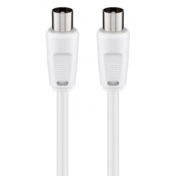 GOOBAY καλώδιο κεραίας αρσενικό 68149, <70dB, CCS, 5m, λευκό