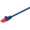 GOOBAY καλώδιο δικτύου 95247, CAT 6 U/UTP, CCA, PVC, 0.25m, μπλε