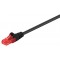 GOOBAY καλώδιο δικτύου 95255, CAT 6 U/UTP, CCA, 0.25m, μαύρο